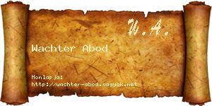 Wachter Abod névjegykártya